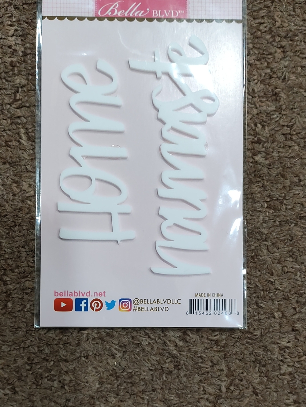 White 'homes' & 'namaste' Script Home Accent Sticker